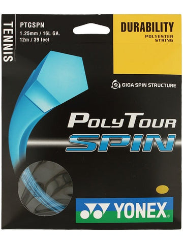 Set de cuerda Yonex Poly Tour Spin 16L de 12mts